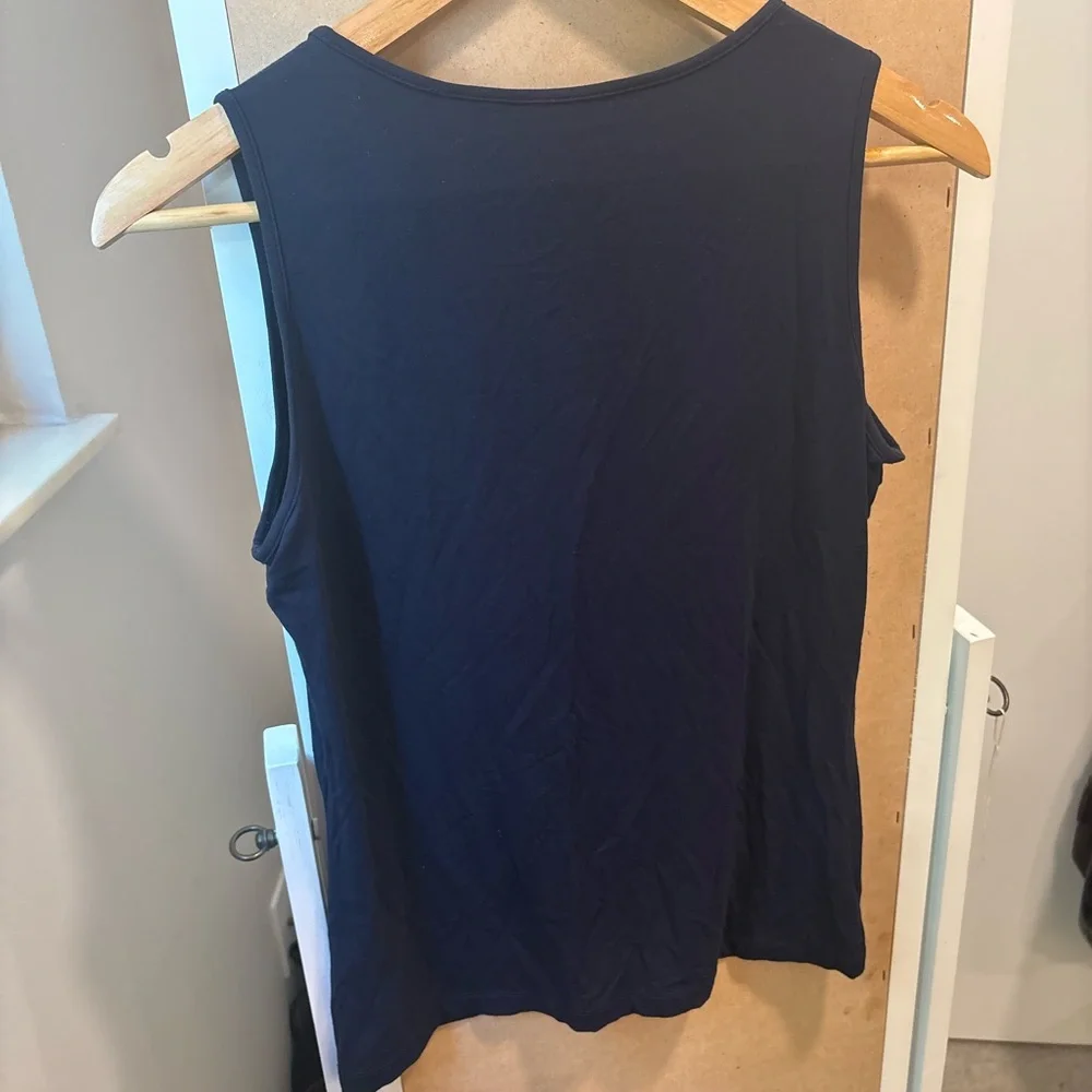 J. Crew Women's Navy V-Neck Tee
